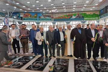 گرامیداشت هفته پدافند غیرعامل در گلزار شهدای رشت